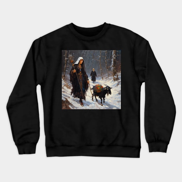 Yule Goat Crewneck Sweatshirt by Myriad Mythos